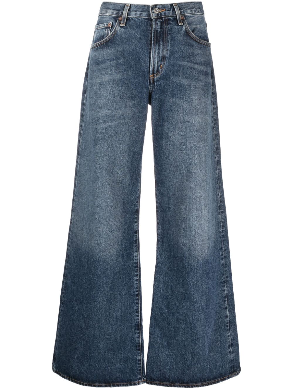 AGOLDE Clara organic-cotton flared jeans - Blue von AGOLDE