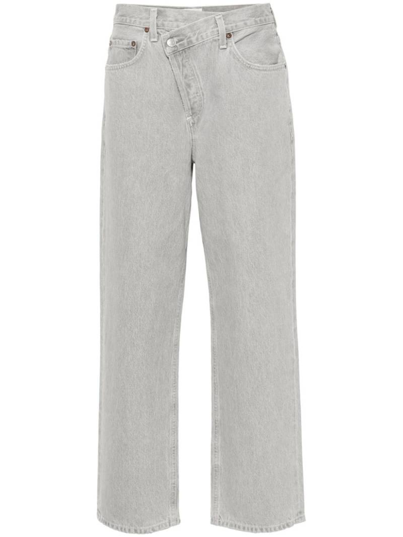 AGOLDE Criss Cross high-waist straight-leg jeans - Grey von AGOLDE