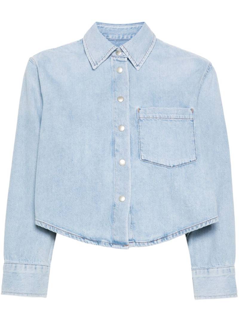 AGOLDE Dagmar washed-denim cropped shirt - Blue von AGOLDE