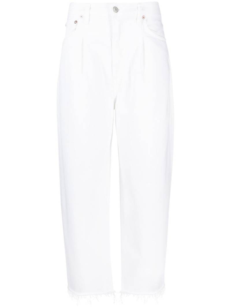 AGOLDE Dagna pleated wide-leg jeans - White von AGOLDE