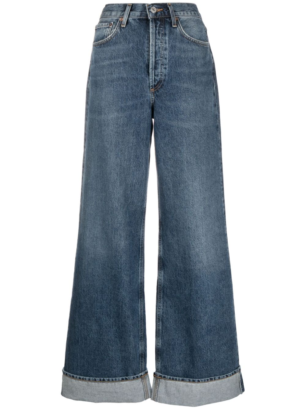 AGOLDE Dame wide-leg organic-cotton jeans - Blue von AGOLDE
