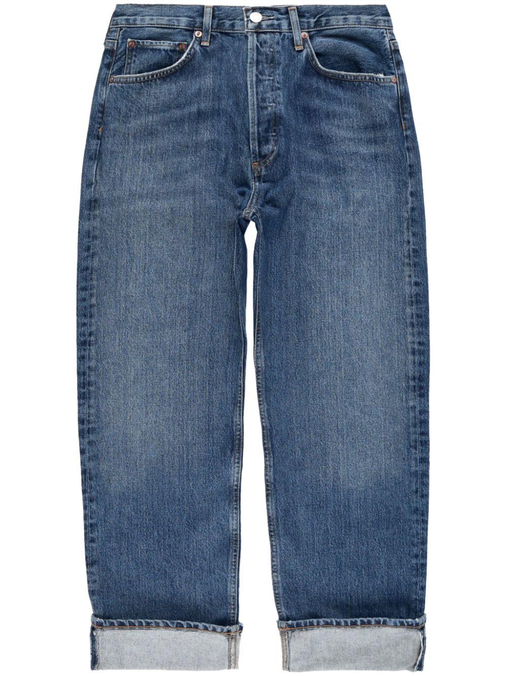 AGOLDE Fran high-rise cropped jeans - Blue von AGOLDE