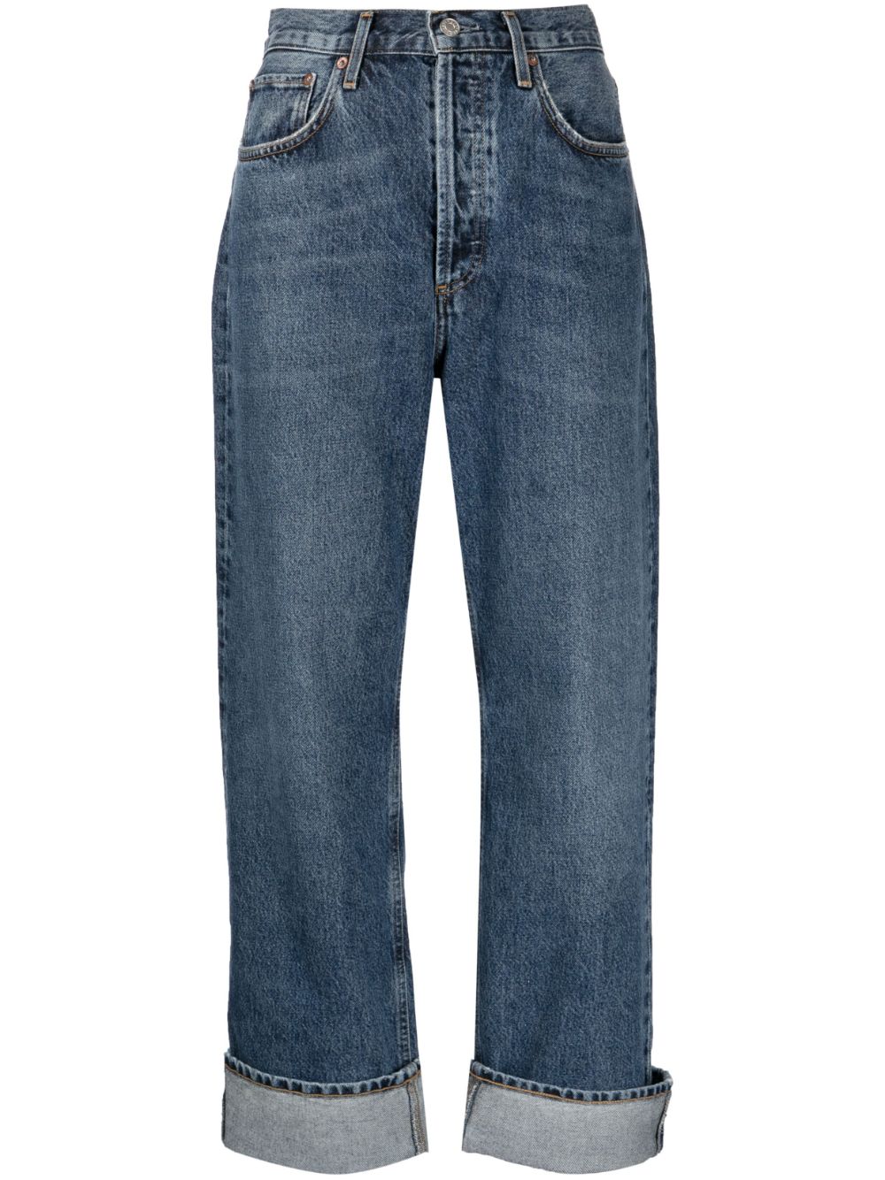 AGOLDE Fran low-rise straight-leg jeans - Blue von AGOLDE