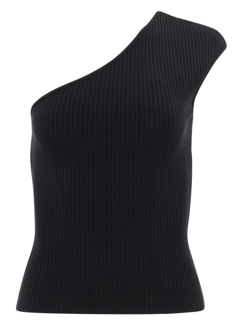 AGOLDE Nessa ribbed one-shoulder top - Black von AGOLDE