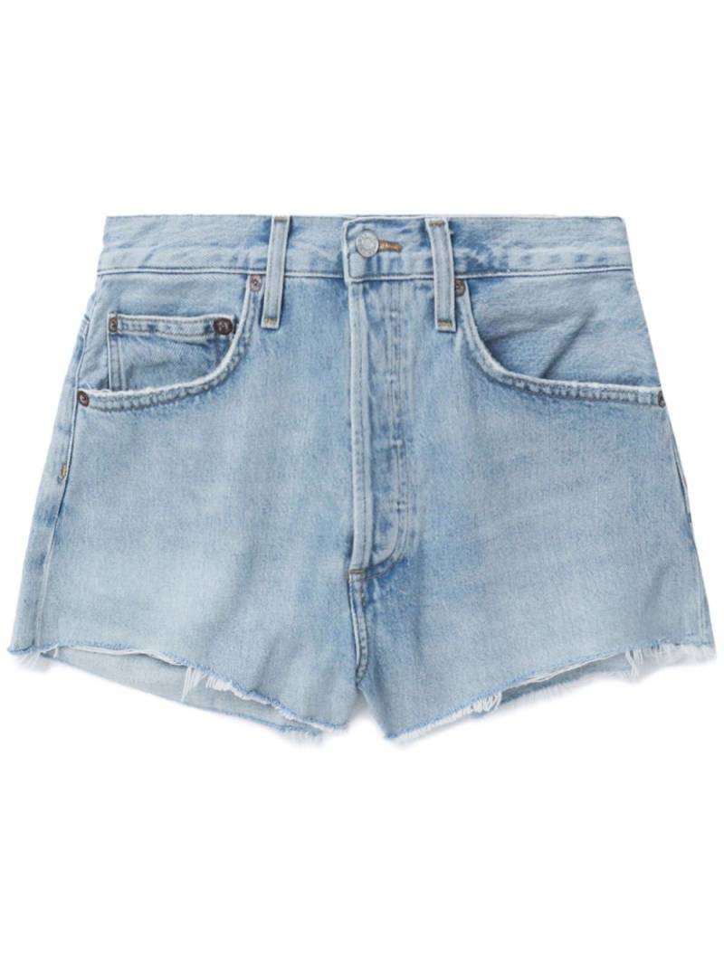 AGOLDE Parker raw-cut denim shorts - Blue von AGOLDE