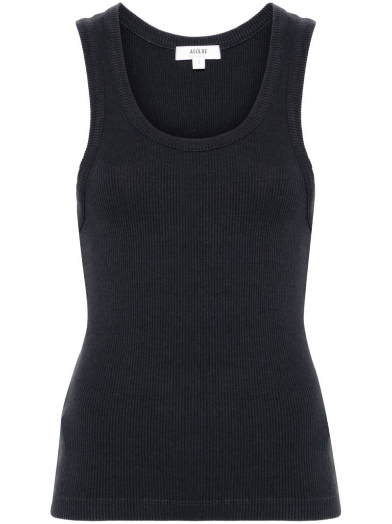 AGOLDE Poppy ribbed-knit tank top - Black von AGOLDE