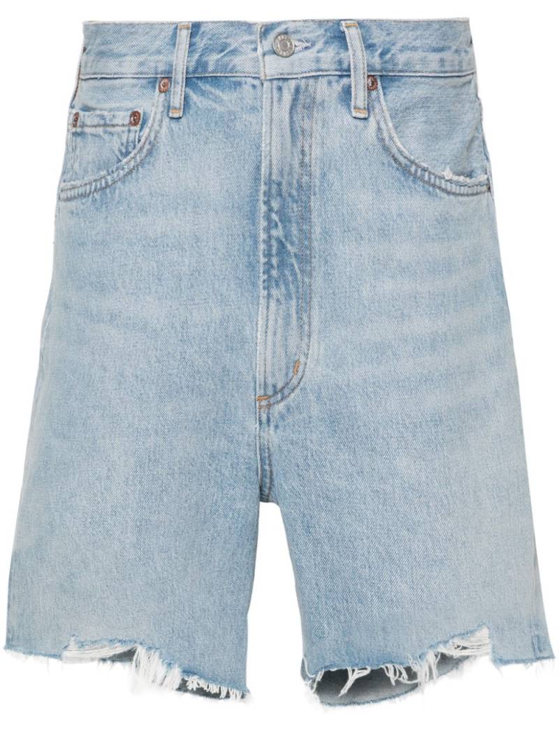 AGOLDE Stella distressed denim shorts - Blue von AGOLDE