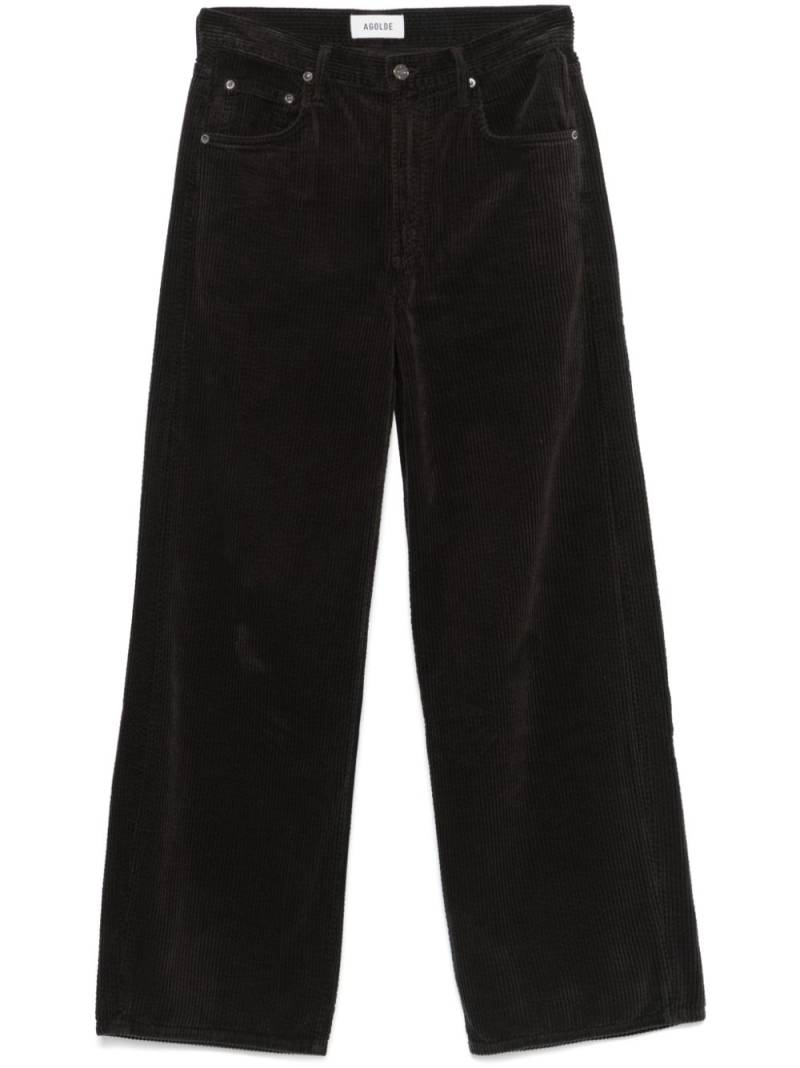 AGOLDE corduroy trousers - Black von AGOLDE