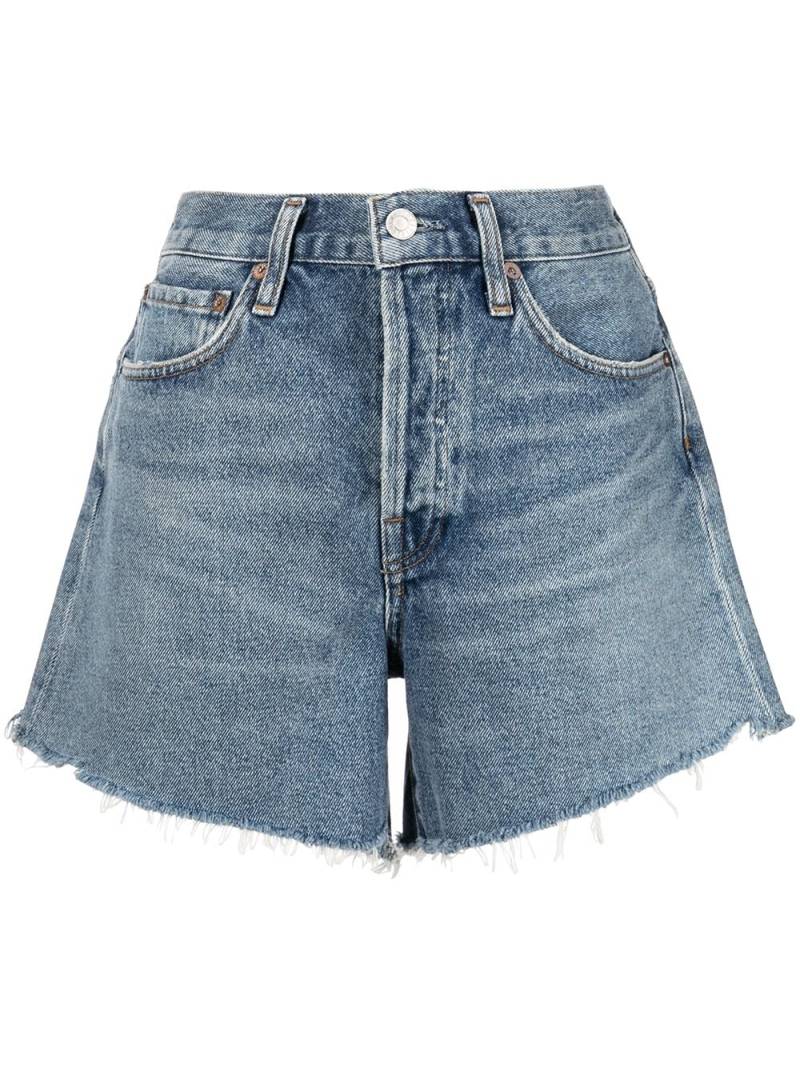 AGOLDE distressed denim shorts - Blue von AGOLDE