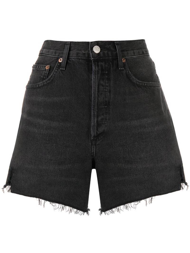 AGOLDE frayed edge shorts - Black von AGOLDE