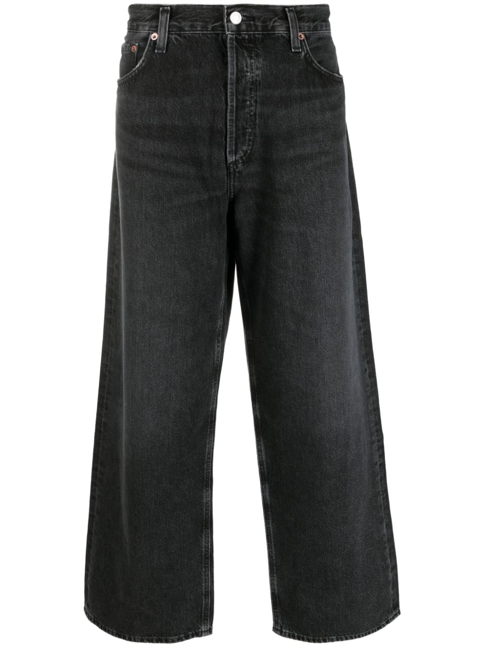 AGOLDE mid-rise wide-leg jeans - Black von AGOLDE