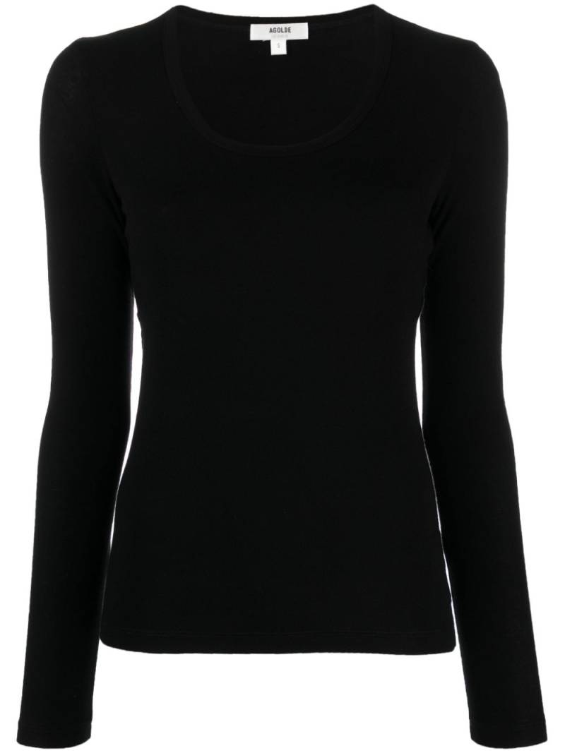 AGOLDE scoop-neck lyocell-blend jumper - Black von AGOLDE