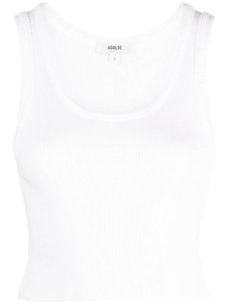 AGOLDE scoop-neck ribbed tank top - White von AGOLDE