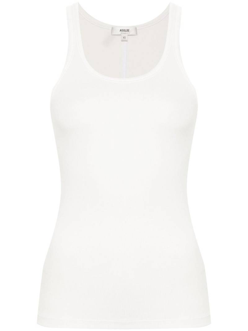 AGOLDE sleeveless ribbed-knit top - White von AGOLDE