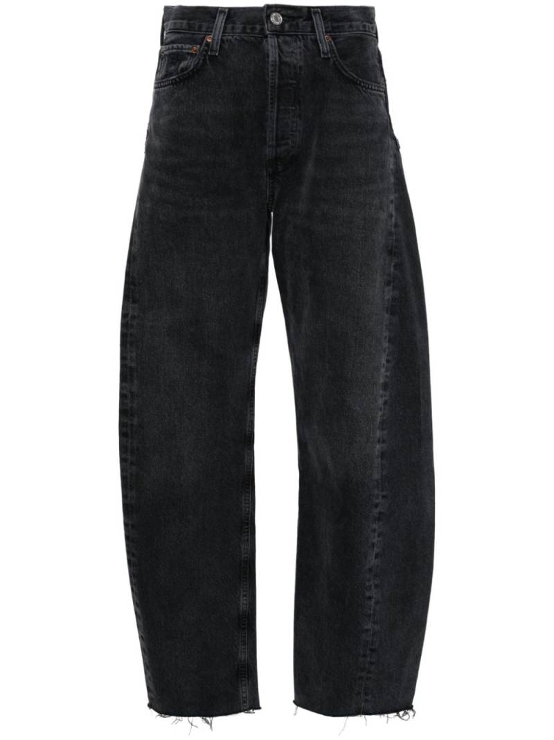 AGOLDE straight-leg frayed jeans - Black von AGOLDE