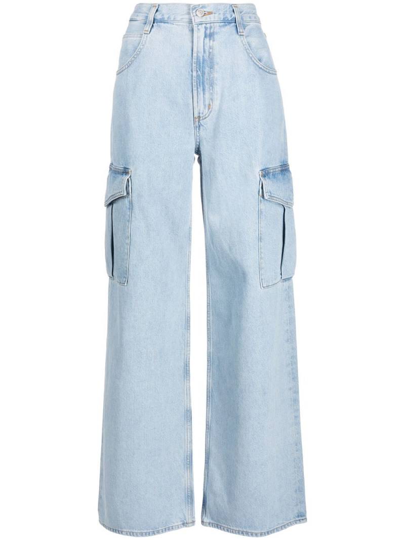 AGOLDE wide-leg stonewashed jeans - Blue von AGOLDE