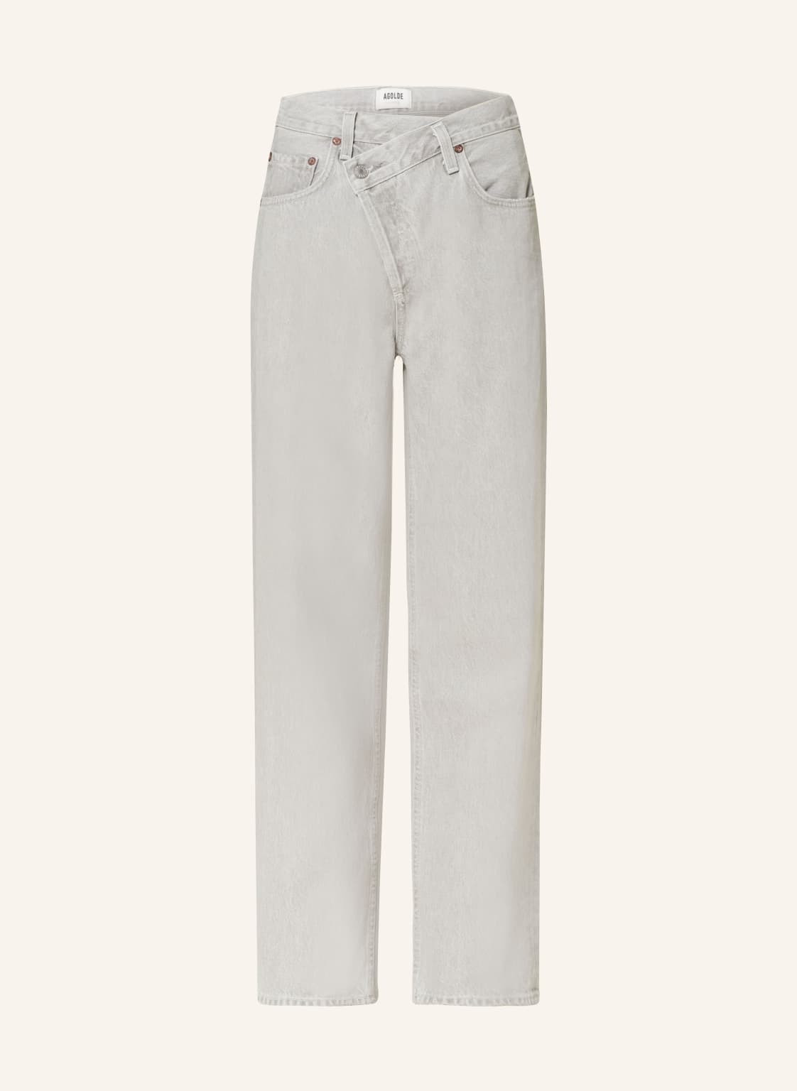 Agolde Straight Jeans Criss Cross weiss von AGOLDE