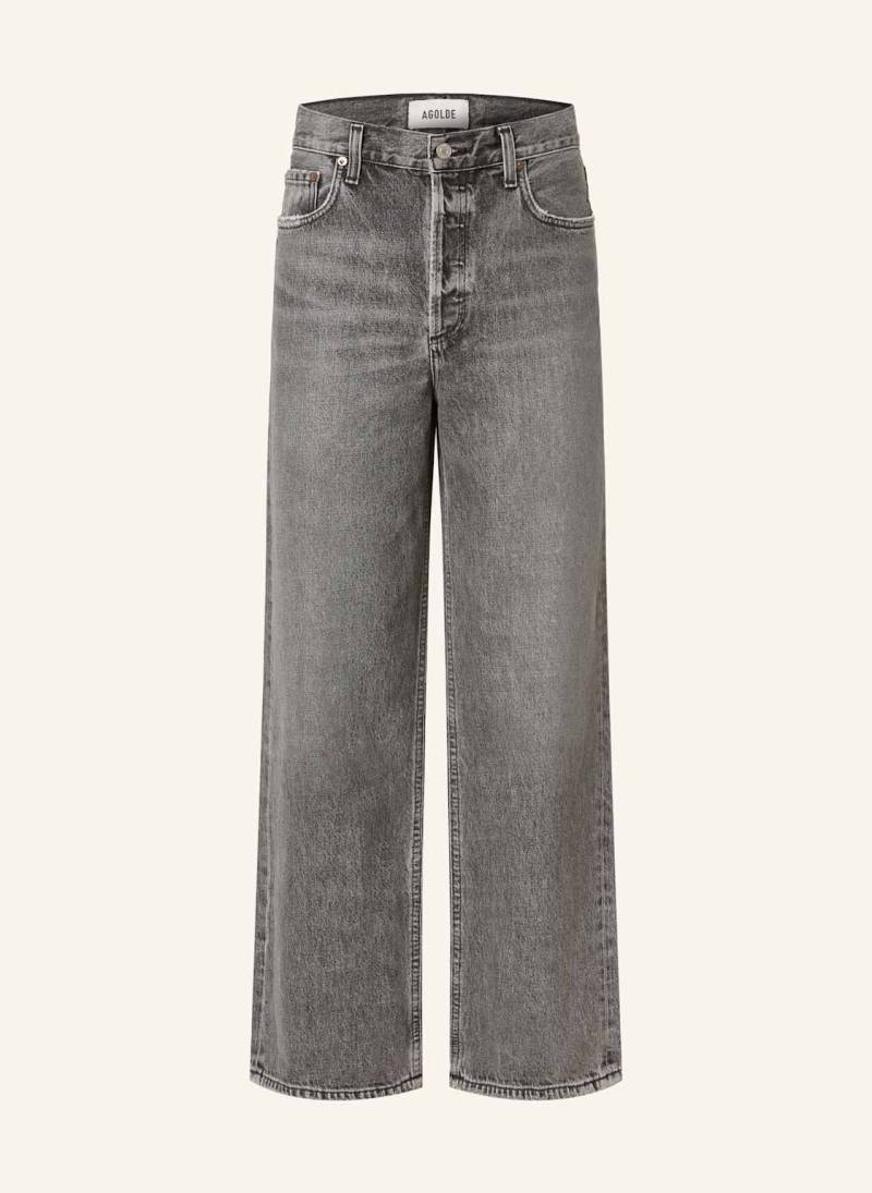 Agolde Straight Jeans Low Slung Baggy grau von AGOLDE