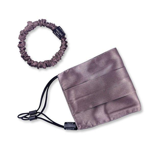 Allure & Doux Gesichtsmaske Und Scrunchie S Aus Seide Damen Lila S von AILORIA