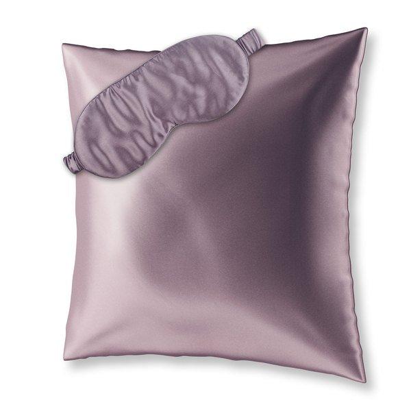 Beauty Sleep Set L Kopfkissenbezug (80x80) Und Schlafmaske Aus Seide Damen Violett von AILORIA