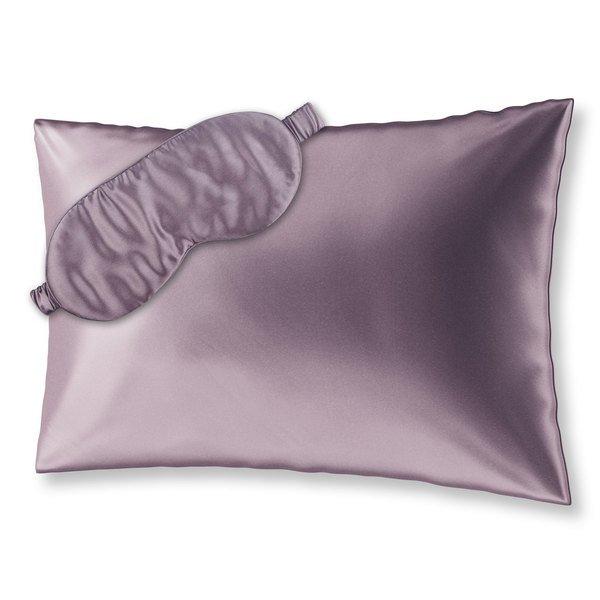 Beauty Sleep Set S Kopfkissenbezug (50x75) Und Schlafmaske Aus Seide Damen Violett von AILORIA