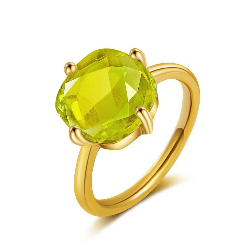 Églantine Ring Lemon Quarz Damen Gold 50mm von AILORIA