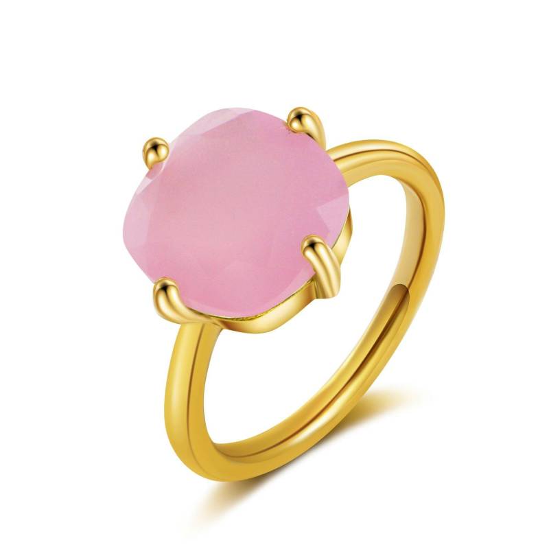 Églantine Ring Rosa Chalcedon Damen Gold 49mm von AILORIA