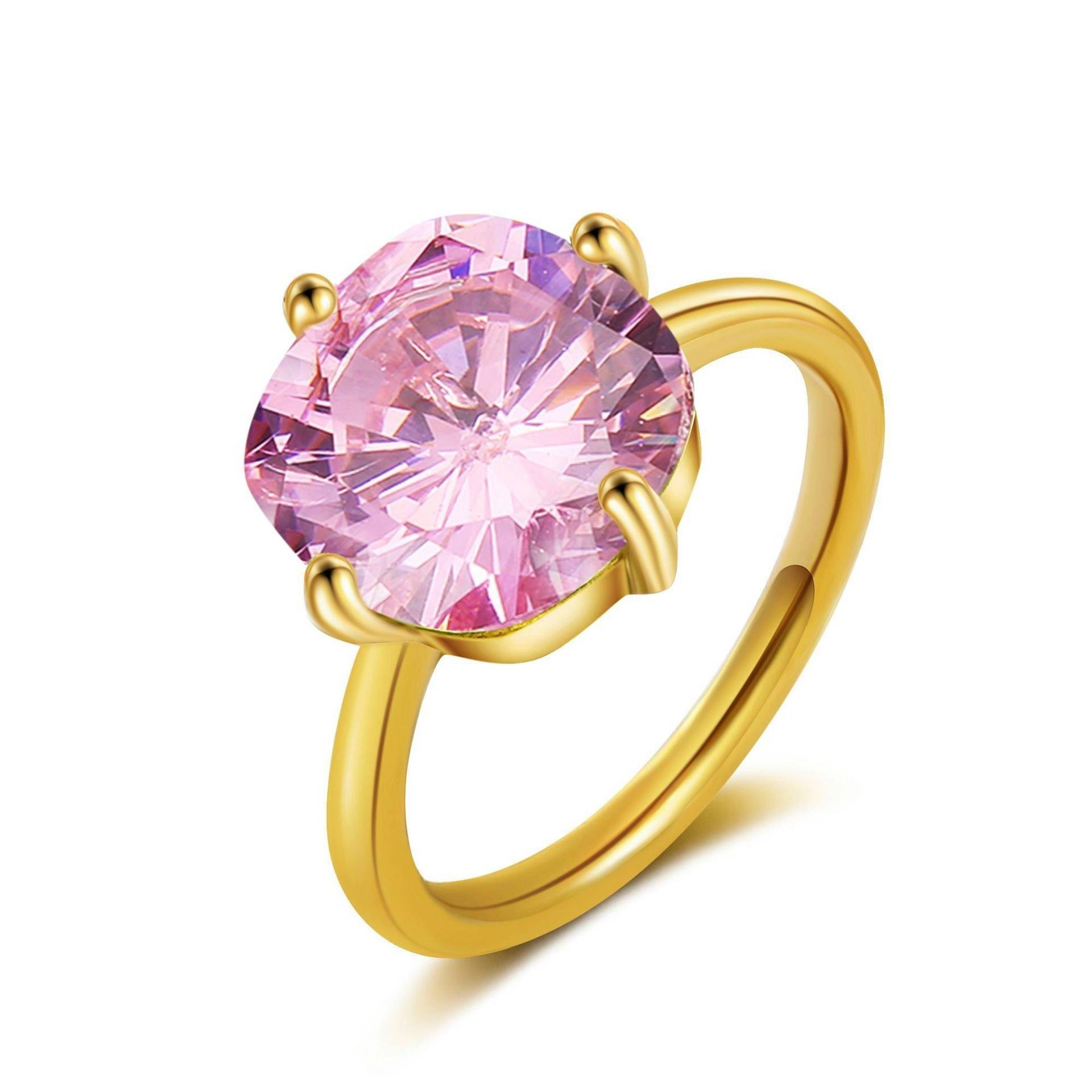 Églantine Ring Rosa Quarz Damen Gold 51mm von AILORIA