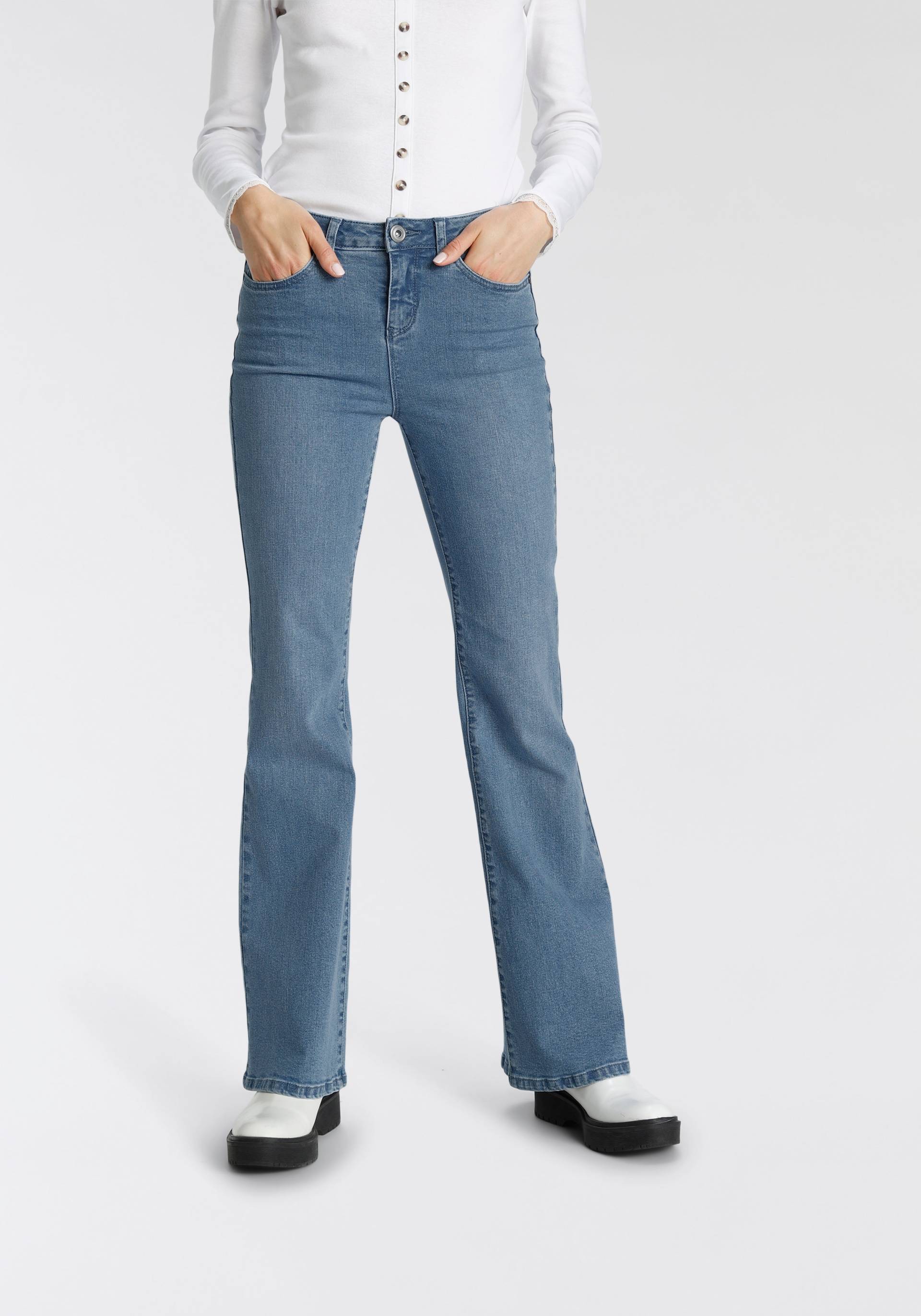 AJC High-waist-Jeans, in Flared Form im 5-Pocket-Style von AJC