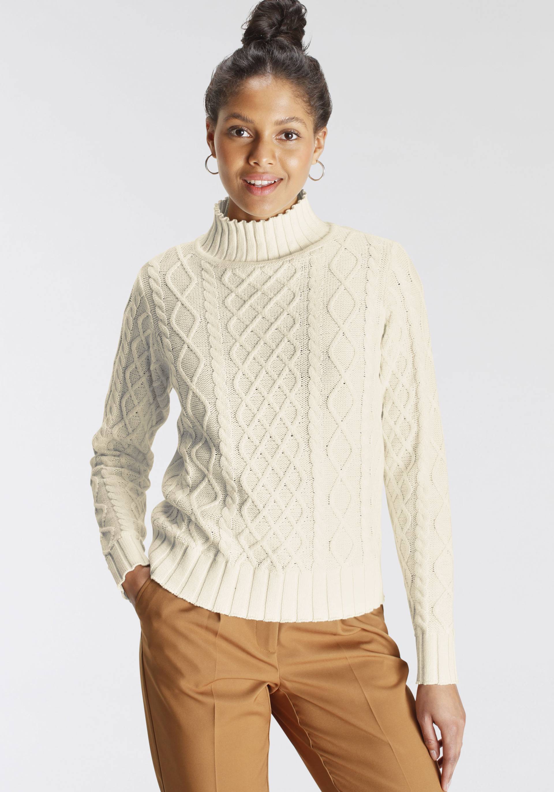 AJC Ajourpullover, mit modischem Zopfmuster - NEUE KOLLEKTION AJC Ajourpullover, mit modischem Zopfmuster - NEUE KOLLEKTION von AJC