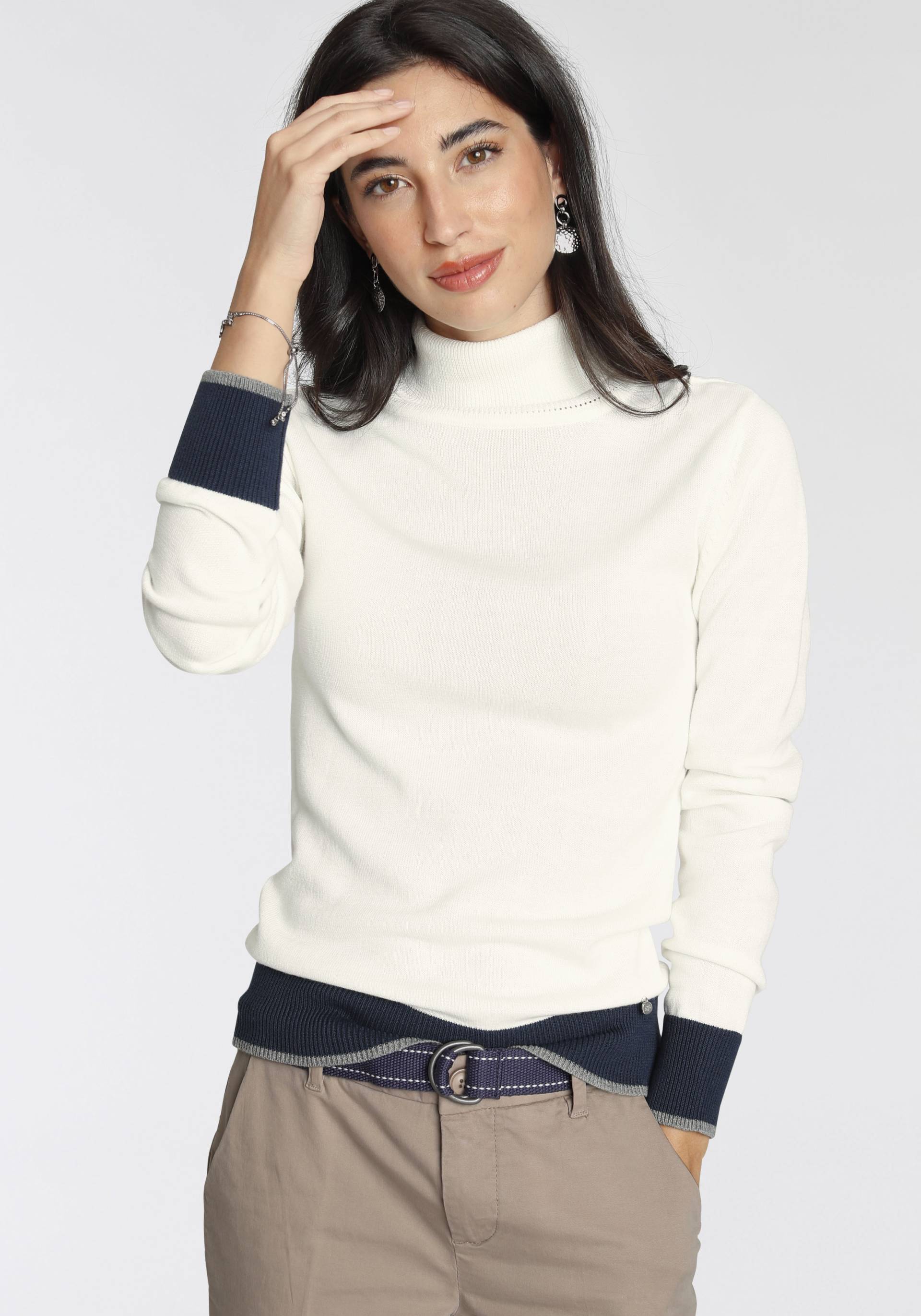 AJC Rollkragenpullover, mit Farbkontrasten AJC Rollkragenpullover, mit Farbkontrasten von AJC