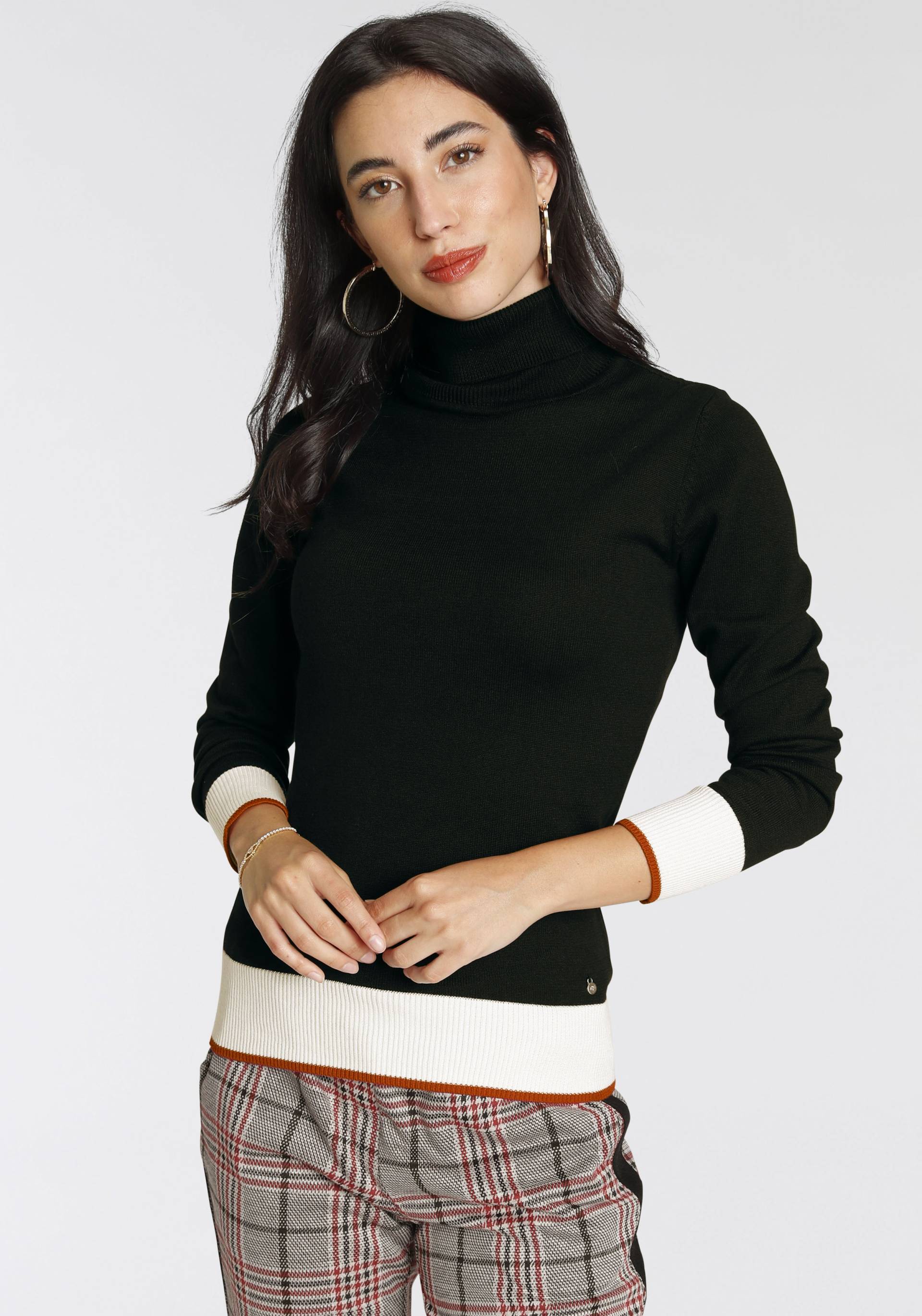 AJC Rollkragenpullover, mit Farbkontrasten AJC Rollkragenpullover, mit Farbkontrasten von AJC