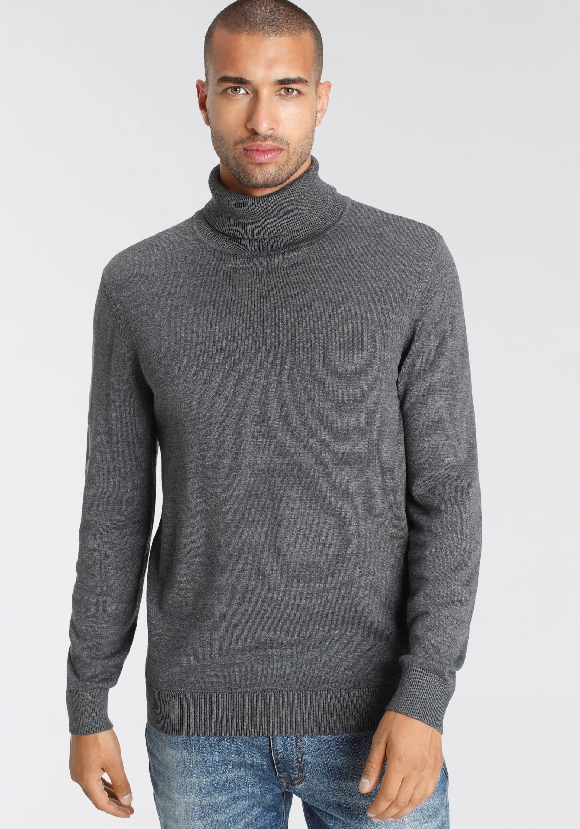 AJC Rollkragenpullover, mit Rollkragen aus Rippstrick AJC Rollkragenpullover, mit Rollkragen aus Rippstrick von AJC
