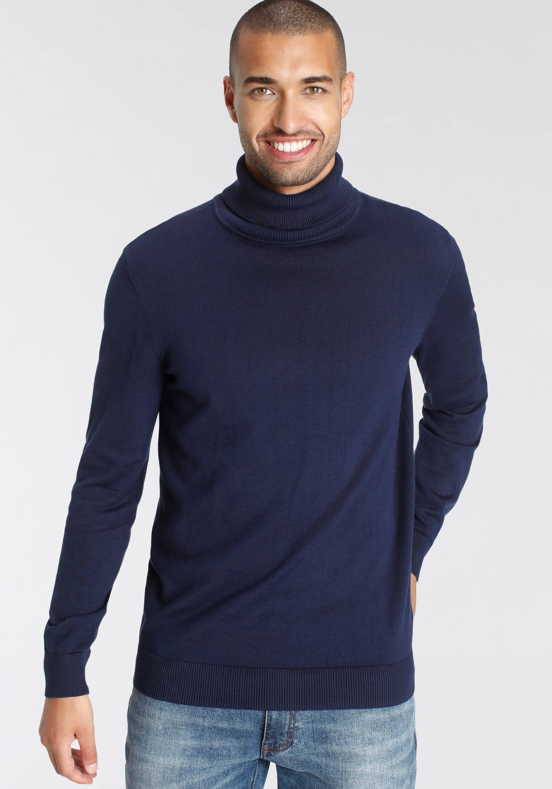 AJC Rollkragenpullover, mit Rollkragen aus Rippstrick AJC Rollkragenpullover, mit Rollkragen aus Rippstrick von AJC