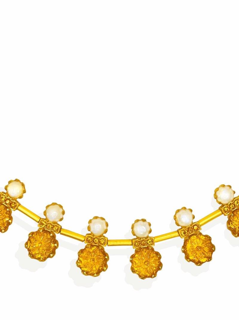 AKANSHA SETHI Roshni moonstone and citrine choker - Gold von AKANSHA SETHI