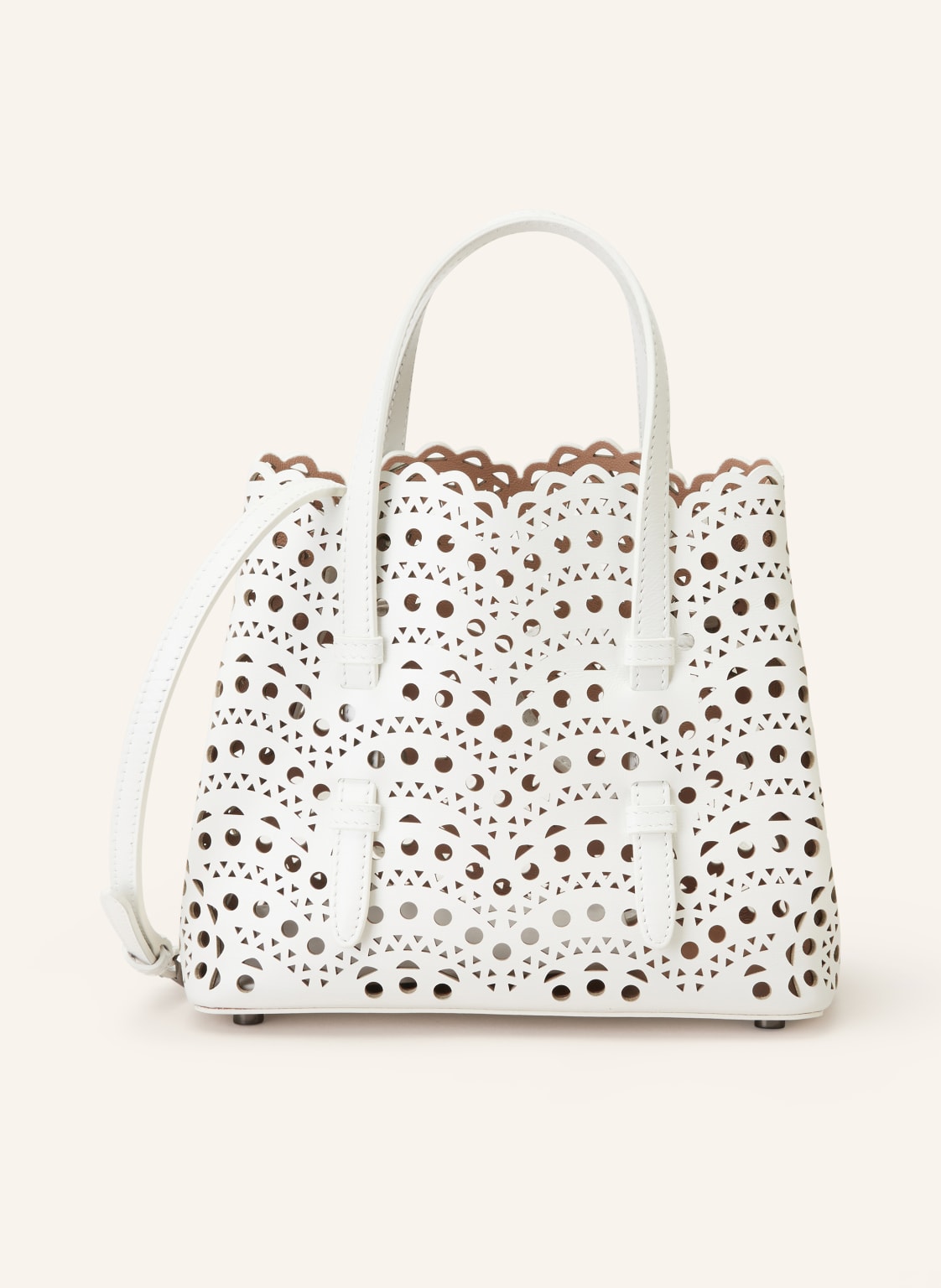 Alaïa Handtasche Mina 20 Mit Pouch weiss von ALAÏA