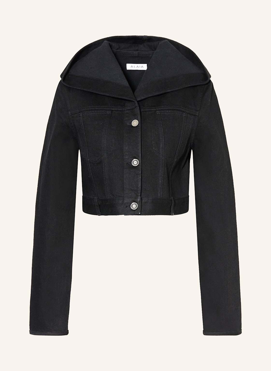 Alaïa Cropped-Jeansjacke schwarz Alaïa Cropped-Jeansjacke schwarz von ALAÏA