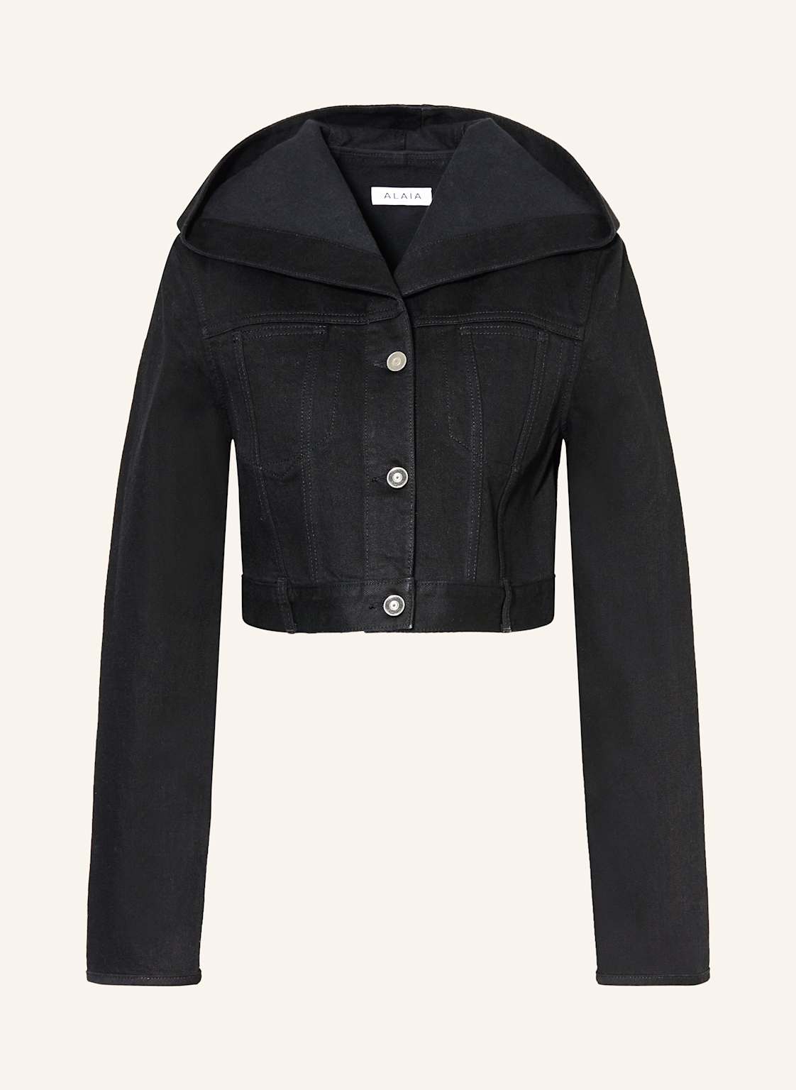 Alaïa Cropped-Jeansjacke schwarz von ALAÏA