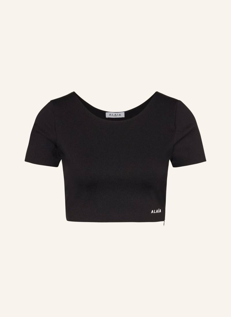 Alaïa Cropped-Shirt schwarz von ALAÏA