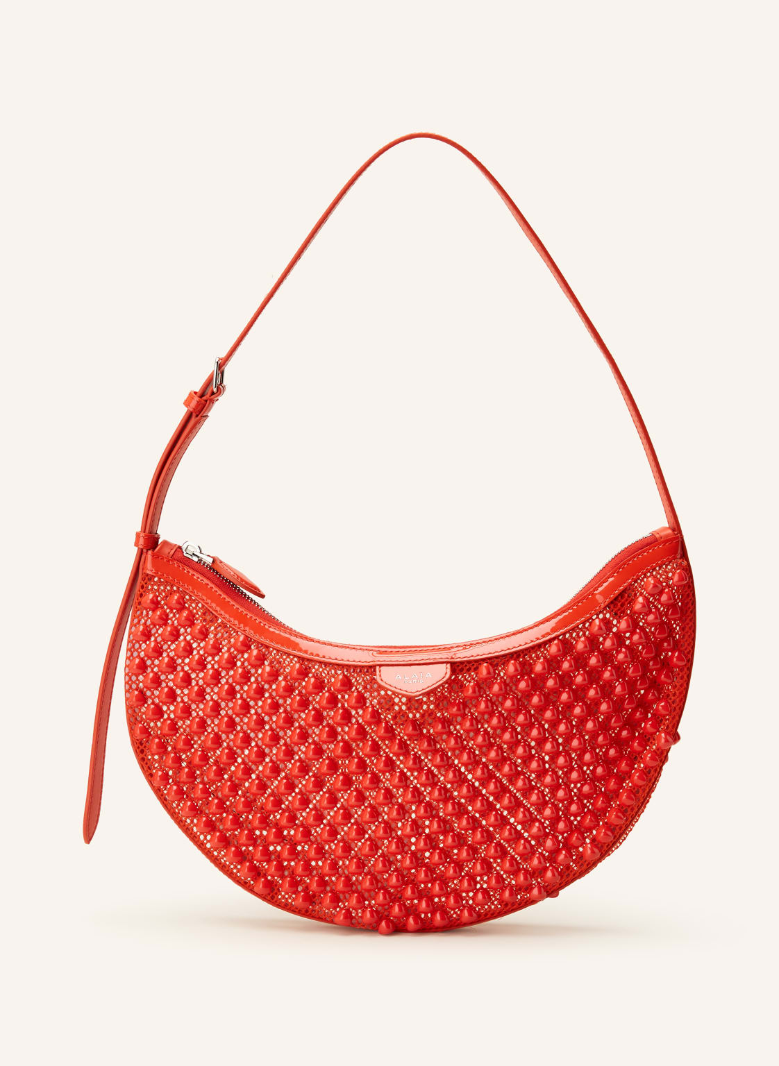 Alaïa Handtasche One Piece Demi Mit Schmucksteinen rot von ALAÏA