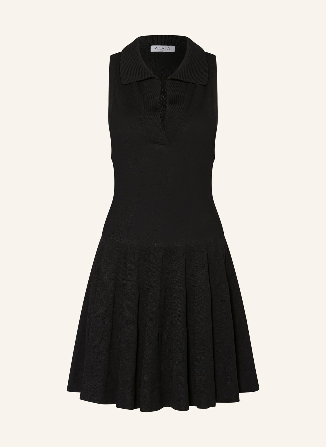 Alaïa Strick-Polokleid schwarz