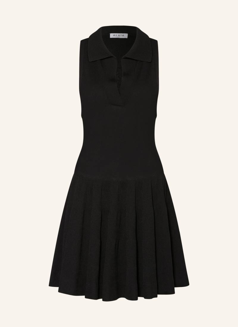 Alaïa Strick-Polokleid schwarz von ALAÏA