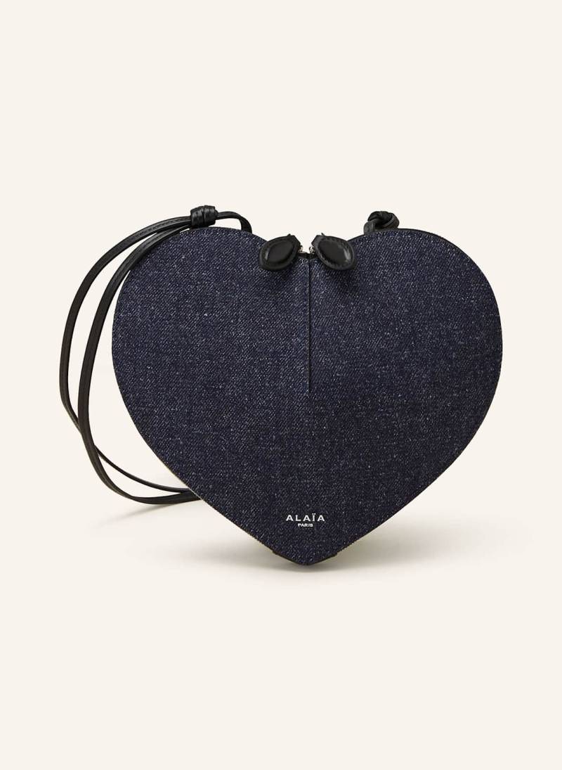 Alaïa Umhängetasche Le Coeur In Jeansoptik blau von ALAÏA