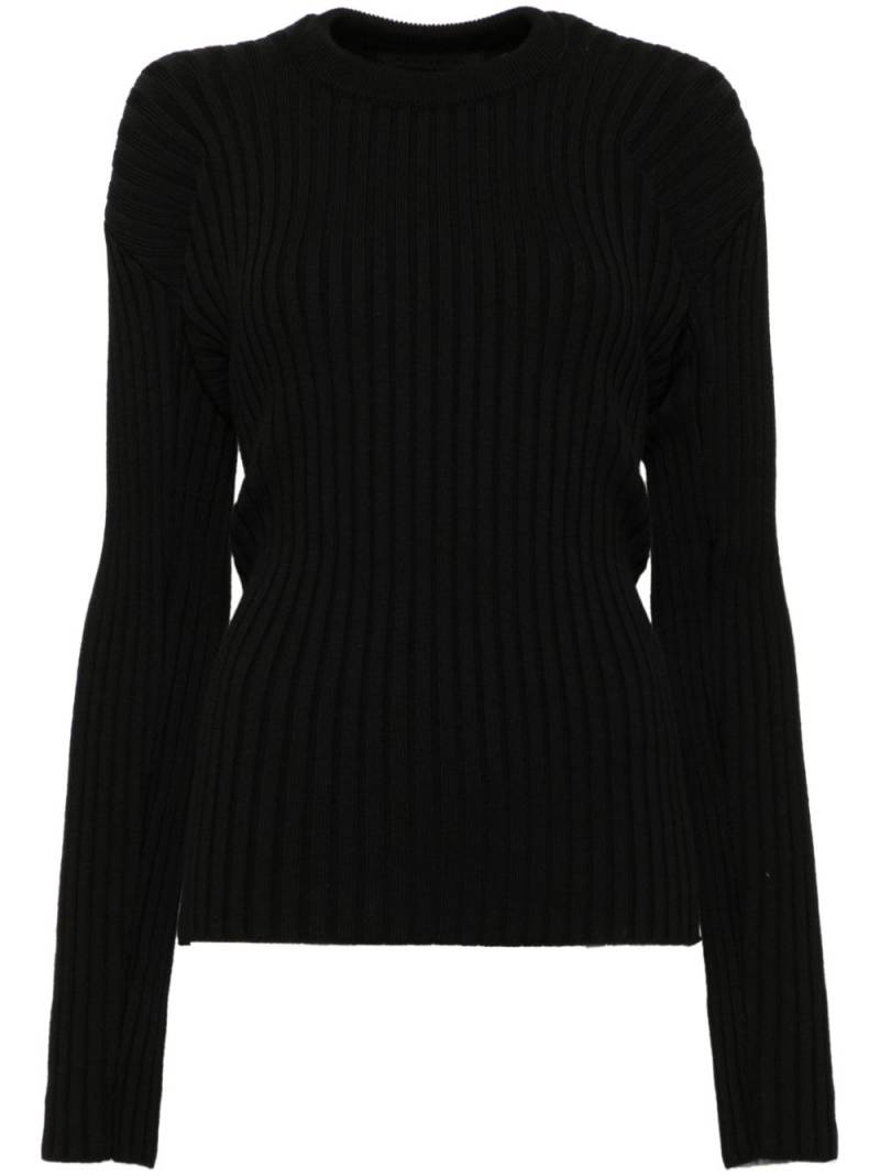 ALAINPAUL double-collar bascule rib jumper - Black von ALAINPAUL