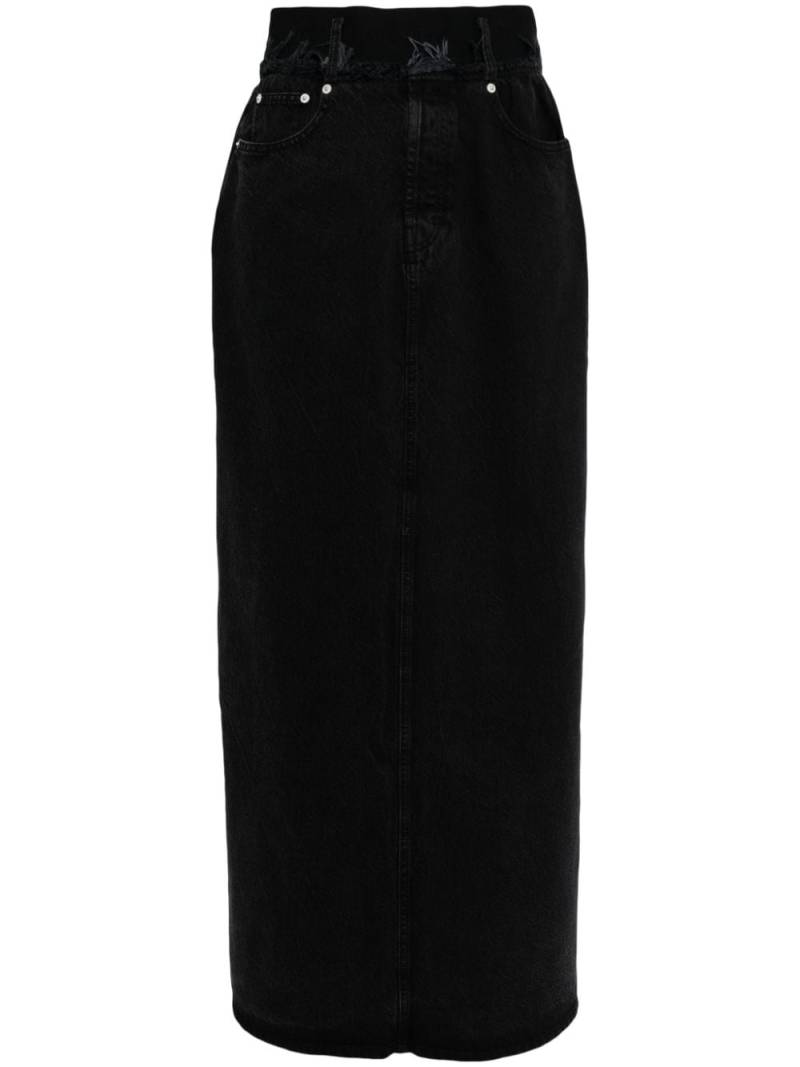 ALAINPAUL high-waist denim skirt - Black von ALAINPAUL