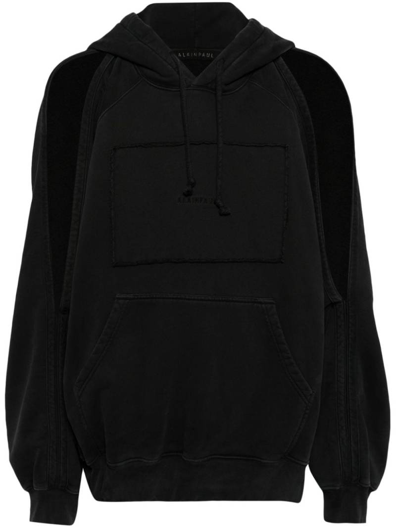 ALAINPAUL logo-embroidered cotton hoodie - Grey von ALAINPAUL