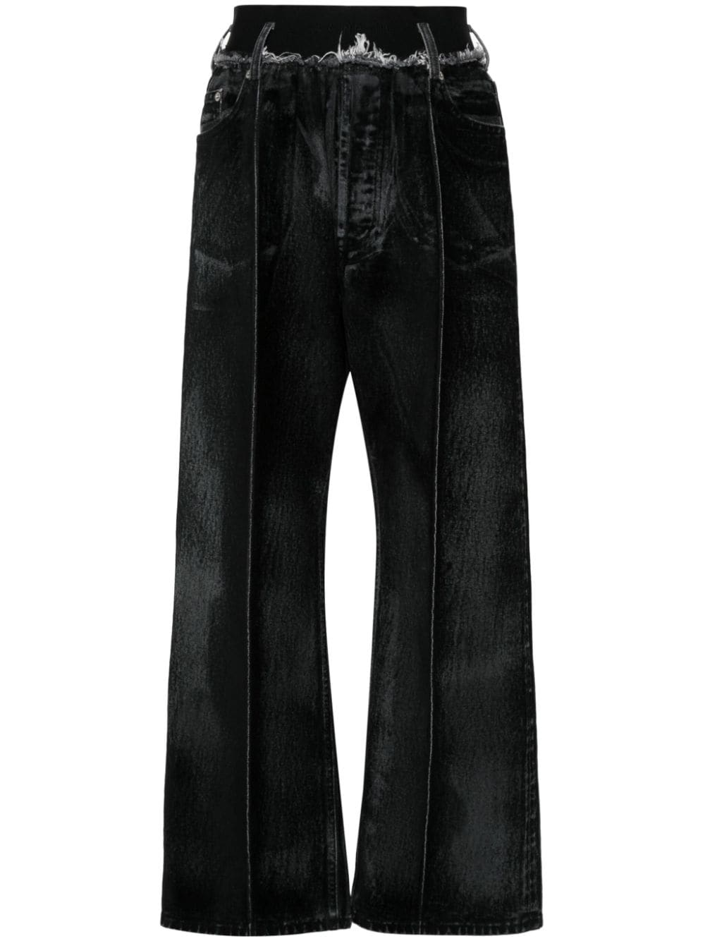 ALAINPAUL logo-waistband jeans - Black von ALAINPAUL