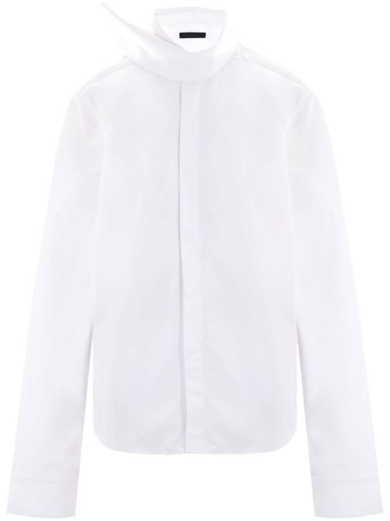 ALAINPAUL scarf-collar cotton shirt - White von ALAINPAUL