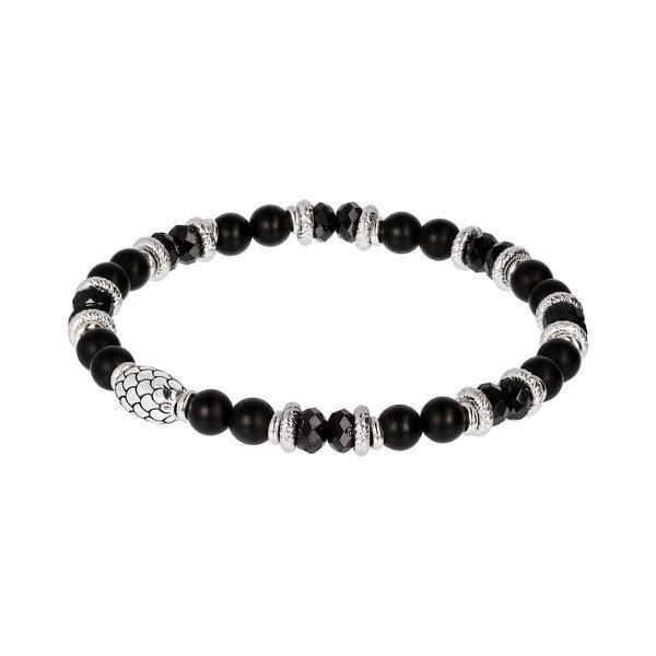 Elastisches Armband Mit Schwarzem Spinell Und Onyx Damen Schwarz ONE SIZE von ALBERT M.