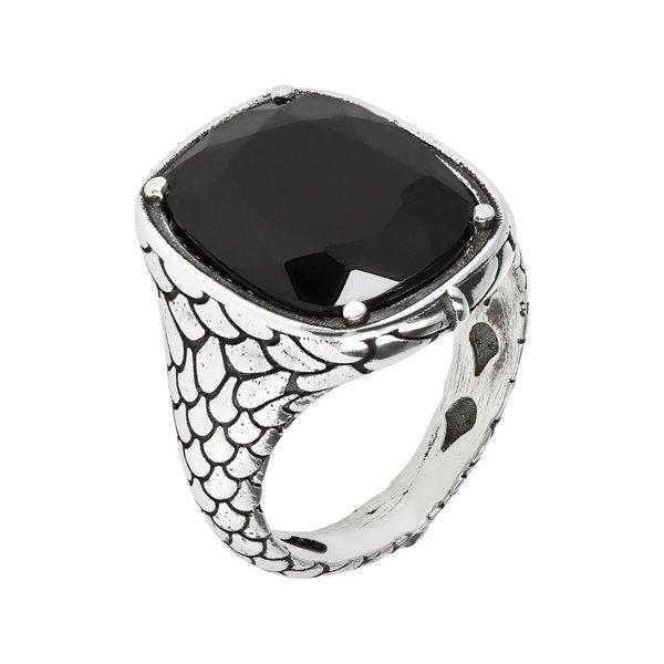 Ring Mit Maxi Spinello Black Silver 925 Damen Schwarz 50 von ALBERT M.